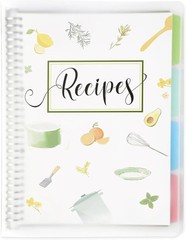 8.5″ x 11″ Recipe Book to Write in Your Own Recipes, Personal Blank Recipe Noteb