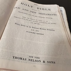 Antique 1929 Holy Bible Teachers Edition Leather Bound Pronouncing Nelson