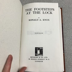 Footsteps At The Lock By Ronald A. Knox 1928 Methuen Uk 4Th Ed Leather Bound