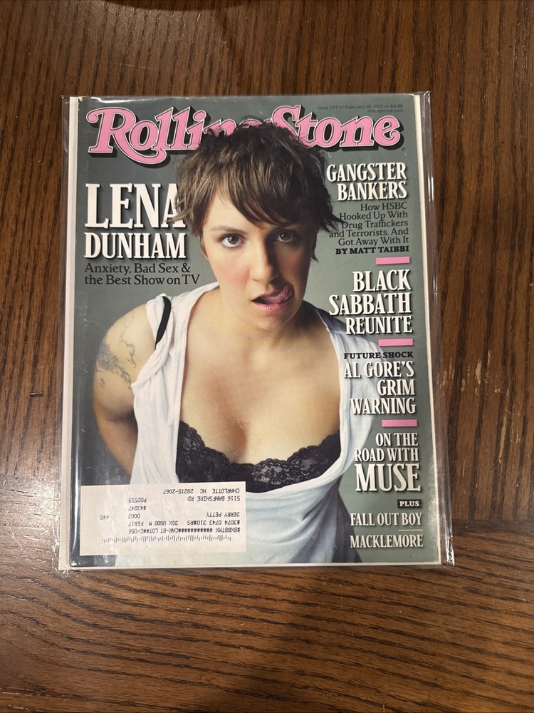 Rolling Stone Magazine Feb 28 2013 Lena Dunham Bagged And Boarded!!!