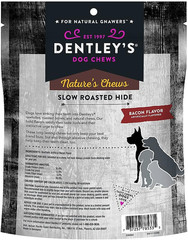 Dently Nature`S Chews Slow Roasted Hide Bacon Flavor for Heavy Chewers 5 Oz Bag