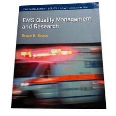 Pearson EMS Quality Management & Research Book Bruce Evans EMS Management Series