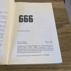 666 by Salem Kirban – 1970 – PB 666 By Salem Kirban 1970 Trade Paperback