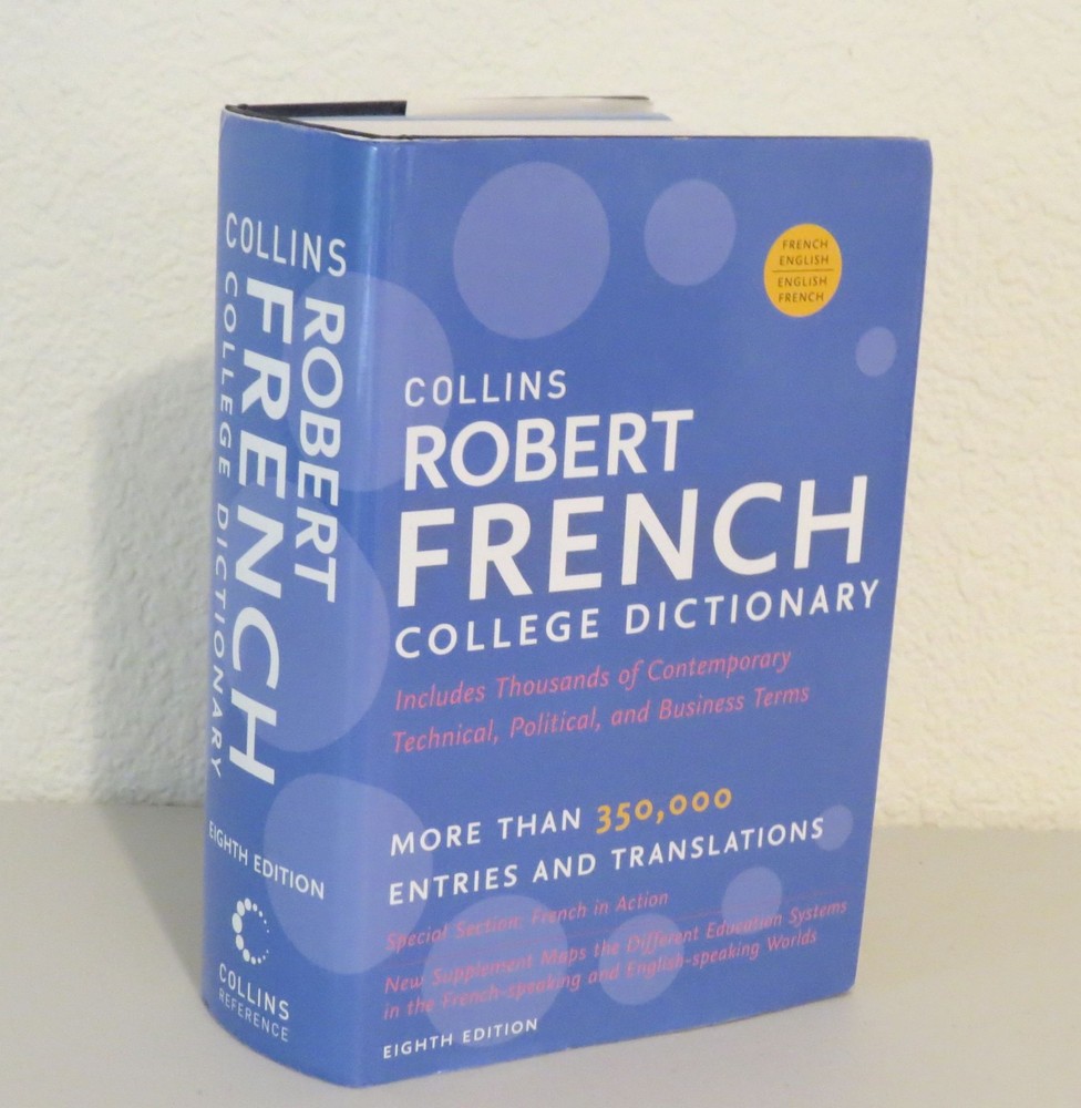 Collins Robert French College Dictionary, 8th Edition Hardcover W/DJ