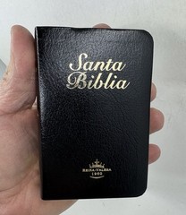 Bíblia mini bolsillo Reina Valera 1960 piel imitación canto dorado