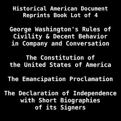 Constitution Rules Civility Emancipation Independence Reprints Book Lot of 4