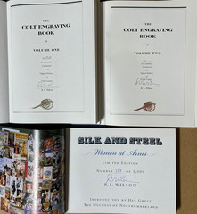 The Colt Engraving Book Vol 1&2 + Silk & Steel Signed Set by R.L. Wilson Ltd Ed