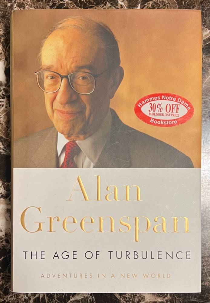 Alan Greenspan The Age of Turbulence Hardcover Economic Biography w/ Dust Jacket