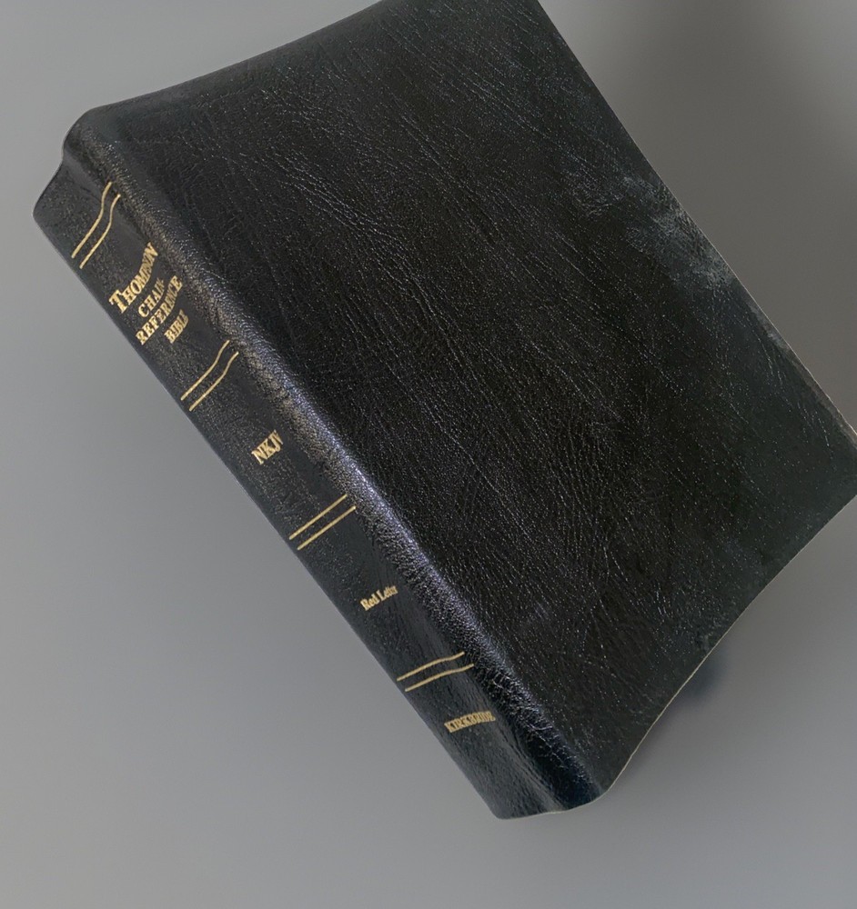 NKJV Thompson Chain Reference Bible Black Bonded Leather Red Letter Edition 1997