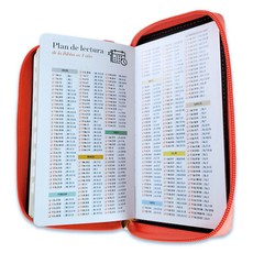 Biblia Chequera Letra 8.5 puntos RV1960 imit piel coral y beige con indice