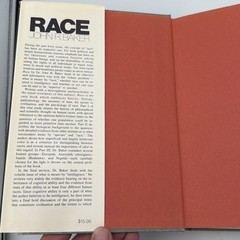 Race by John R. Baker 1974 First Edition