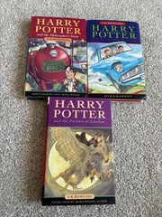 Harry Potter 1-3 Hardback Book Editions J K Rowling Bloomsbury with Dust Covers