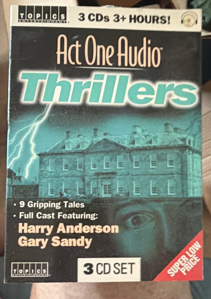 Act One Audio Thrillers 3 CD Set Topics Entertainment Harry Anderson Gary Sandy