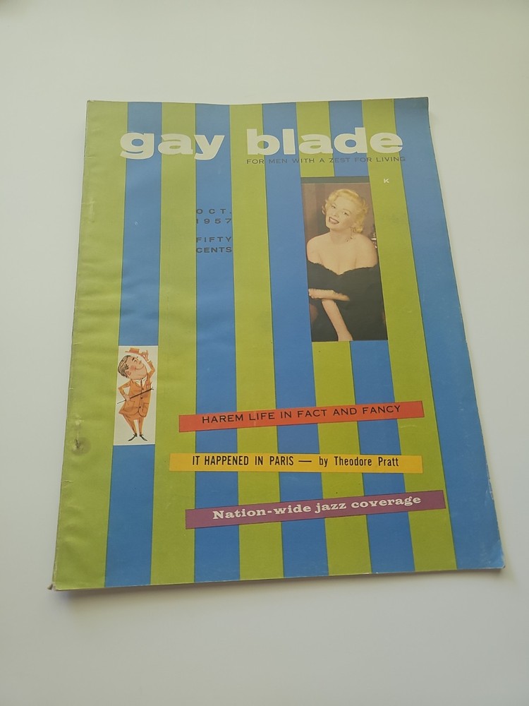GAY BLADE MAGAZINE Oct 1957. 71 Pages.