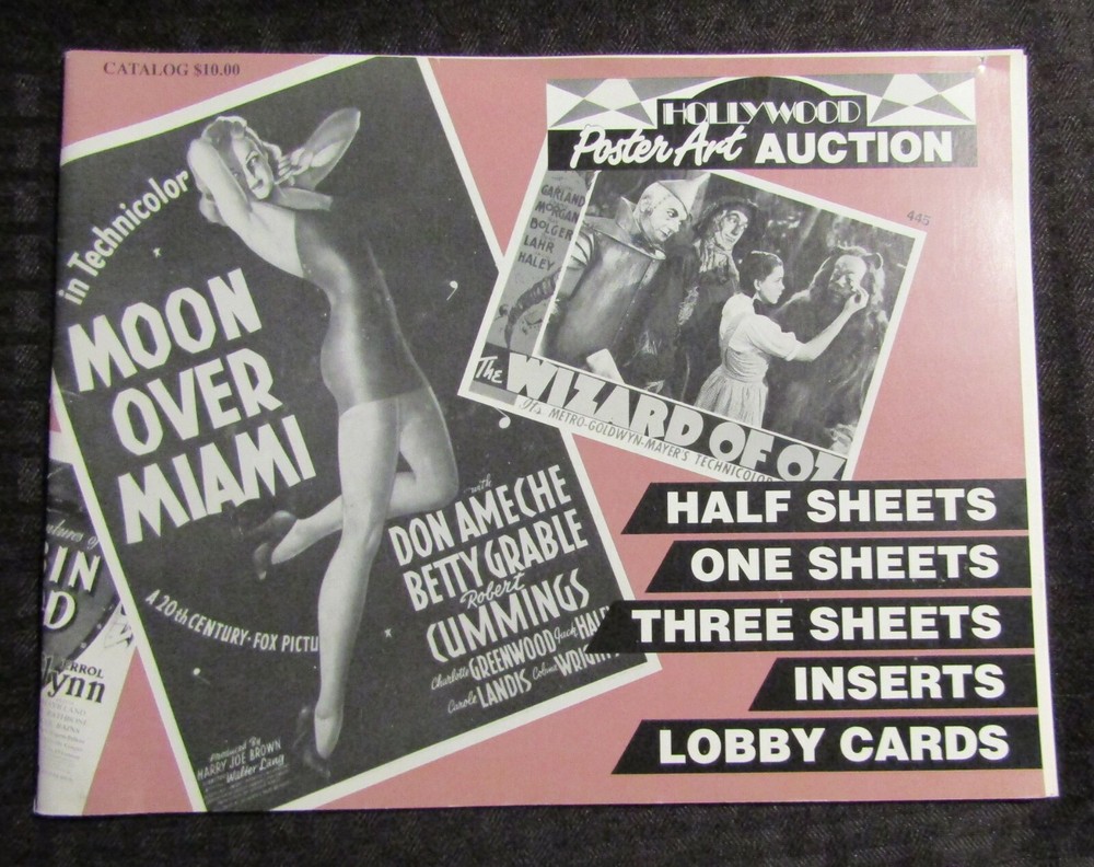 1992 April 25 HOLLYWOOD Poster Art Auction Catalog FN+ 6.5 Wizard of Oz