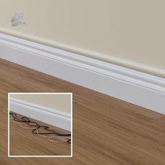 Canalina Copricavi 30x15mm – Passacavi per Muro e Scrivania – 1m Colore Magnolia