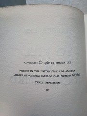 To Kill a Mockingbird (1960) Harper Lee FIRST EDITION 10th Printing HC DJ