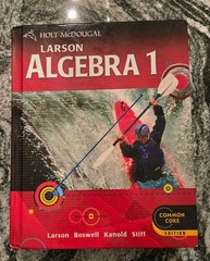Holt McDougal Larson Algebra 1 Common Core Edition Hardcover Textbook