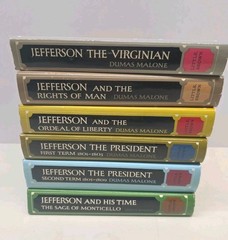 Jefferson And His Time Dumas Malone Complete 6 Volume Set HCDJ Thomas Jefferson