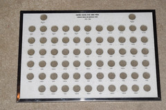 ESHBACH GLASS ENCLOSED 1913-1938 BUFFALO NICKEL SET DISPLAY 11 X16 INCHES!! #10