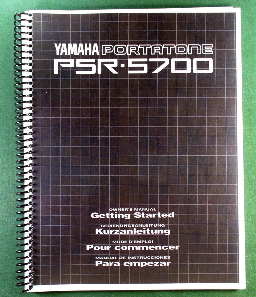 Yamaha PSR-5700 Instruction Manual: 56 Pages & Protective Covers!