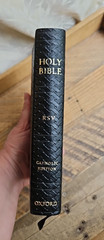 RSV Catholic Edition Bible Oxblood/Black Basket Weave Bonded Leather Oxford