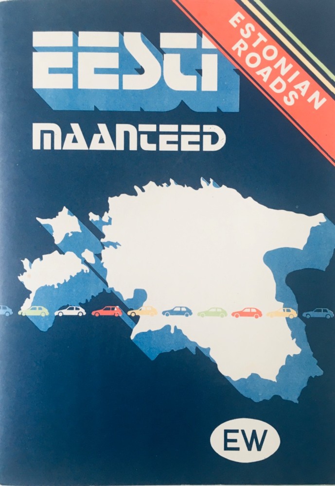 1990 ESTONIA Road Map Atlas with ESTONIAN ROADS, 71 Pages