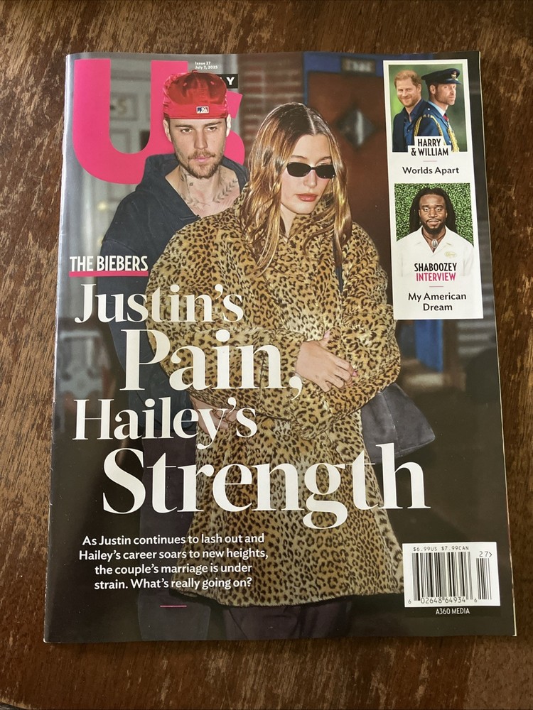 US Weekly Magazine July 7th 2025 Justin & Hailey