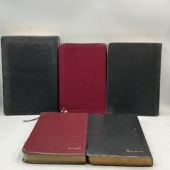 Lot Of 5 Bibles: NASB, New American, NAB, Nave’s Topical, Hurlbut Hardcover