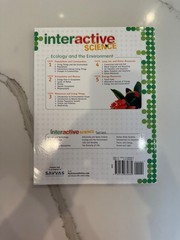 Interactive Science Ecology and the environment SAVVAS Learning Company workbook