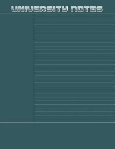 University Notes: 100 Pages of Cornell Note Paper, 8.5×11 In., Matte Cover by…