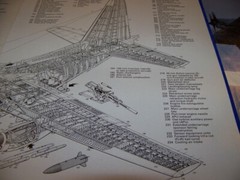 LOCKHEED C-130 “STILL LABORING ON” & B-36 PEACEMAKER.. 2-PAGE CUTAWAY (568JJ)