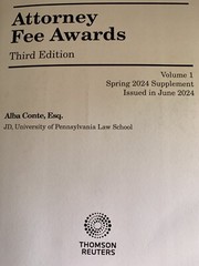 2024 Attorney Fee Awards SUPPLEMENT SET THOMSON REUTERS 9798350255287 ALBA CONTE