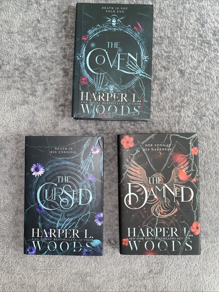 Coven of Bones/set of 3 Books.Harper L. Woods.New*,First Ed, HB,DJ,Sprayed Edges