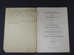 Local History Of Dillsburg PA Original 1902 Booklet A.N. Eslinger 50yrs Resident