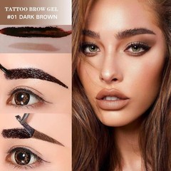 2 Pcs Dark Brown Easy Peel Off Eyebrow Gel, 1 Ounce (Pack of 2), brown