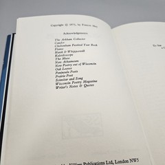 Night Letters SIGNED by Frances May 1st Edition Hardcover Poetry Book 1971 Blue