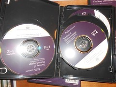 2 Great Courses (HUMAN LANGUAGE (CD) & ENGLISH LANGUAGE (DVD)) – VGC not tested