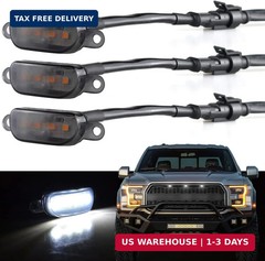 Boigoo Front Grill Lights Compatible with Ford F-150 Raptor Style & Dodge Ram 15