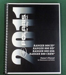 2011 Polaris Ranger 800 6×6 Owner’s Manual: 132 Pages & Protective Covers!