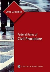 Federal Rules of Civil – Paperback, by Carolina Academic Press – Very Good
