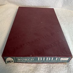 Holy Bible KJV Red Edges Self Pronouncing World Publishing 1950s Vtg BOX Great