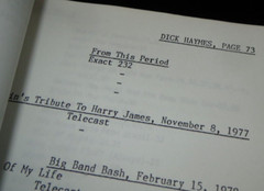 Dick Haymes Discography by Garrod + Brown of Joyce Music, 83 pages, c1990