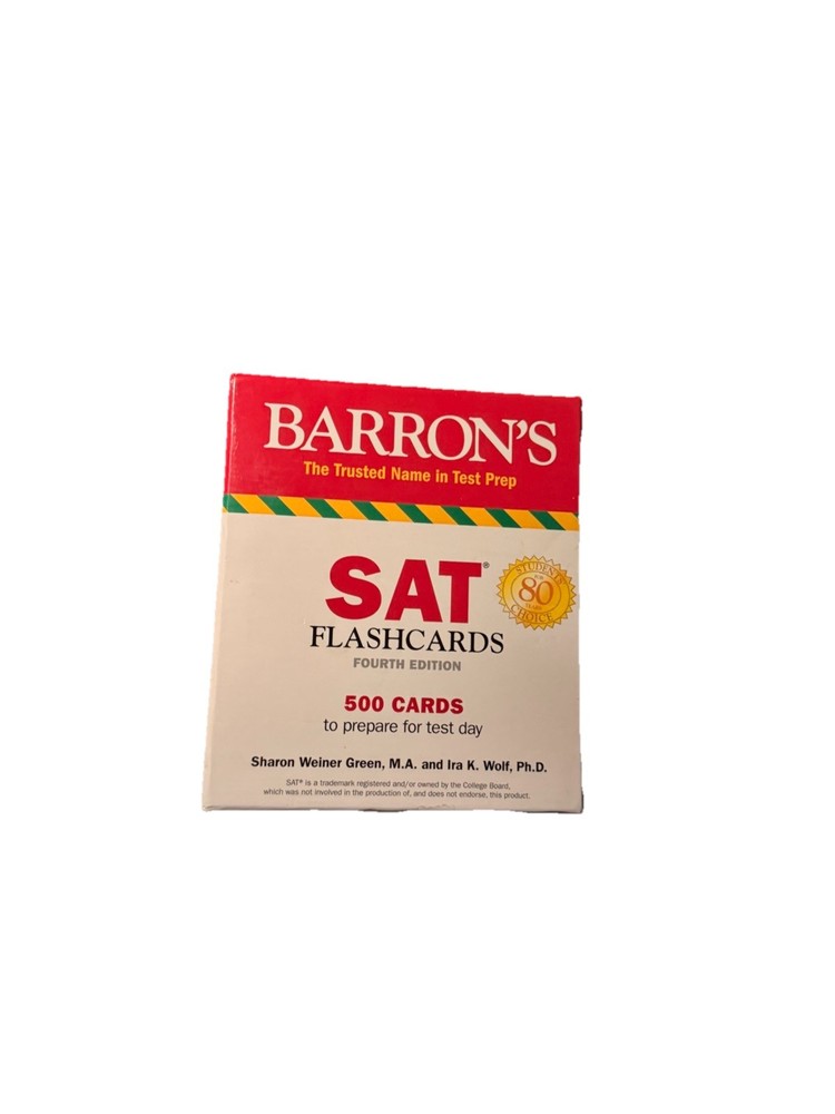 SAT Flashcards 500 To Prepare For Test Day 4 Edition