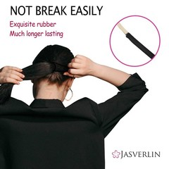 JASVERLIN 2MM Light Gray Hair Ties, No Slip 1 Count (Pack of 80),