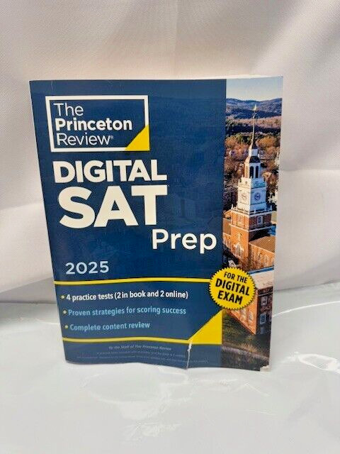 Princeton Review SAT Digital Prep 2025-4Practice Tests (2 in book/2 online)*Used