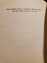 General Relativity and Cosmology by G.C. McVittie – Volume 4 – 1962 Hardcover