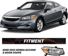 BRYGHT Headlight Assembly Replacement for 2008-2012 Honda Accord Coupe 2-Door OE