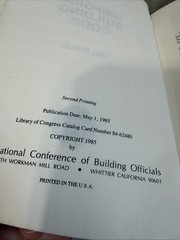 1985 Uniform Building Code ICBO Vintage Construction Contractor Manual