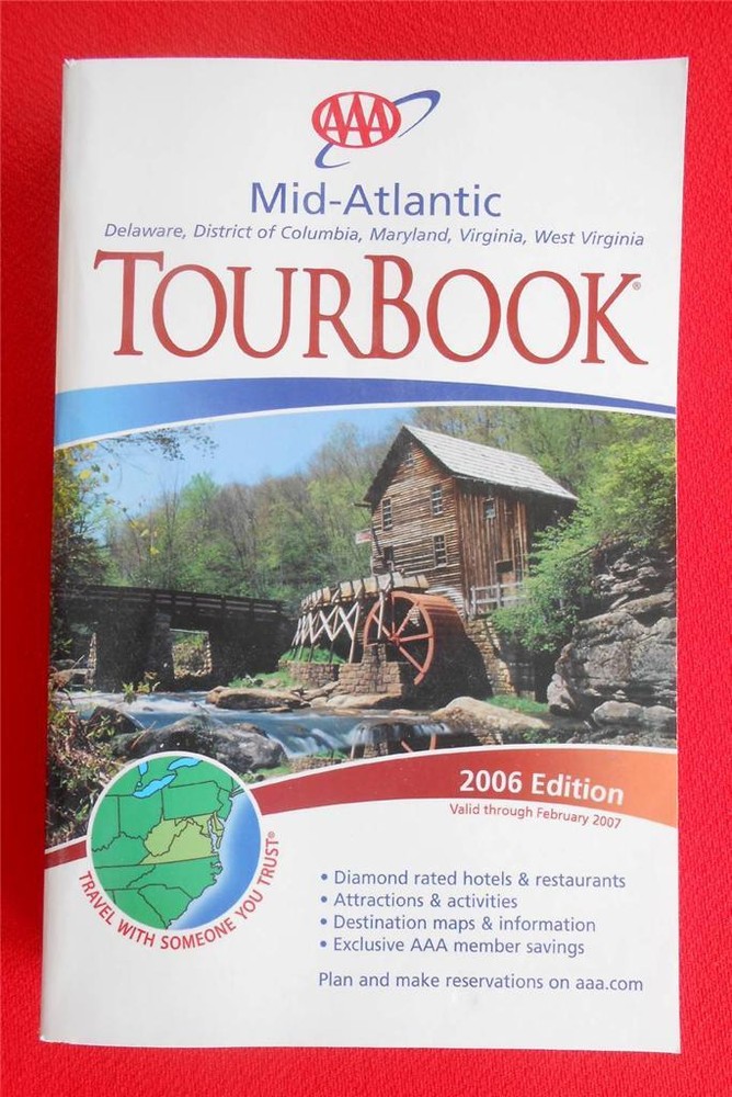 MID-ATLANTIC ~ AAA TourBook ~ 2006 Edition ~ DE WV VA MD DC ~ Travel Book Maps